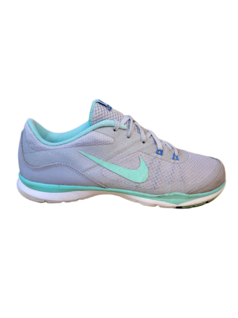Nike Flex Trainer 5 Women's Athletic Shoes in Gray and Mint